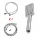 Square Chrome ABS Handheld Shower Head With Water Hose